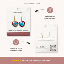 Load image into Gallery viewer, Ocean Energy Protection Teardrop Earrings: Silver
