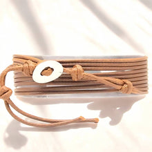 Load image into Gallery viewer, Handmade Adjustable Golden Ocean Wrap Bracelet
