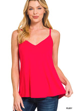 Load image into Gallery viewer, 0826 Two Way V-Neck &amp; Scoop Neck Reversible Spaghetti Cami SI-264 Zenana: RUBY-191923 / M
