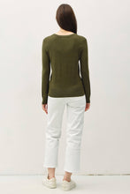 Load image into Gallery viewer, CLASSIC V-NECK SOLID SWEATER: Slate Blue / L
