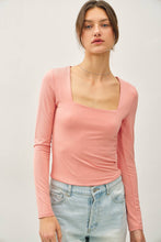 Load image into Gallery viewer, SOFT CORE - BASIC SQUARE NECK LONG SLEEVE TOP: Black / S
