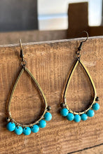 Load image into Gallery viewer, Turquoise Bronze Earrings
