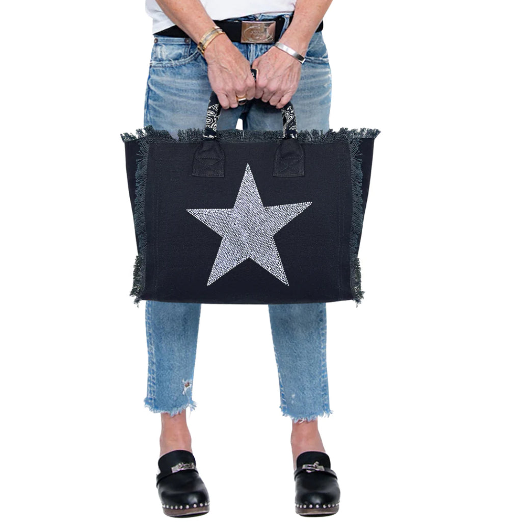 Canvas Rhinestone Star Bag