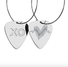 Load image into Gallery viewer, Stainless Steel XO Guitar Pick Earrings
