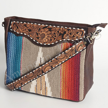 Load image into Gallery viewer, Handmade Leather Saddle Blanket Bag - Turquoise
