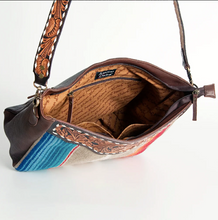 Load image into Gallery viewer, Handmade Leather Saddle Blanket Bag - Turquoise
