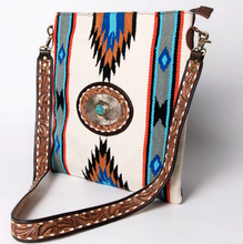 Load image into Gallery viewer, Handmade Saddle Blanket Bag w/ Turquoise
