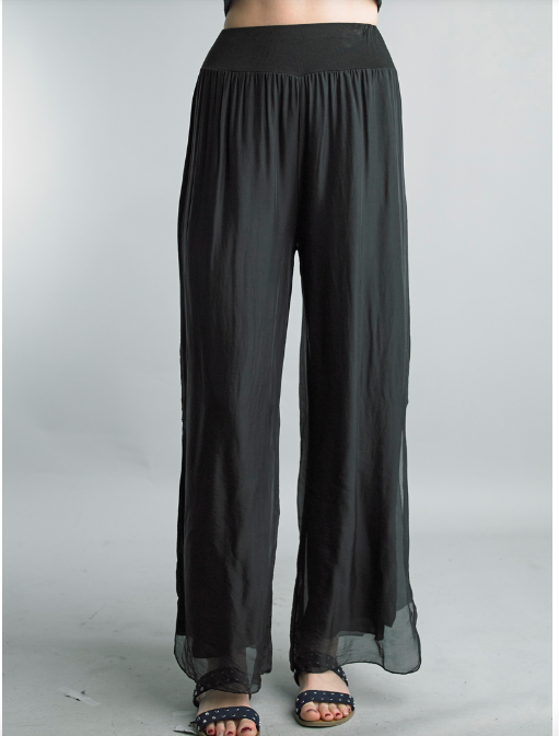 Samantha Silk Flowy Pants
