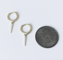 Load image into Gallery viewer, 14kgp Sterling Spike Huggies
