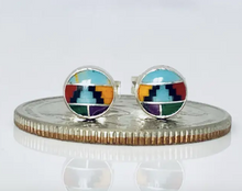 Load image into Gallery viewer, Semi-Precious Sterling Round Post Earrings
