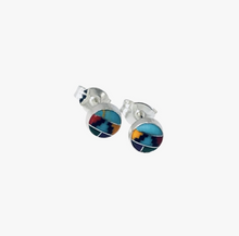 Load image into Gallery viewer, Semi-Precious Sterling Round Post Earrings
