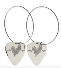 Load image into Gallery viewer, Handcrafted Stainless Steel Nashville Guitar Pick Earrings
