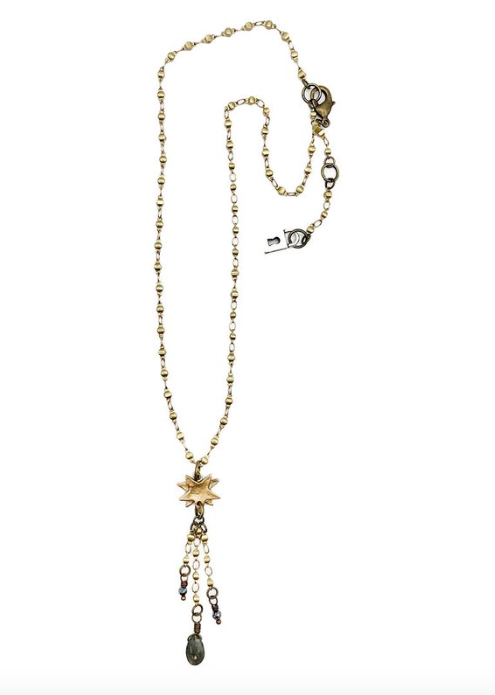 Lock and Key Shooting Star Necklace