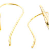 Load image into Gallery viewer, Saachi 14KGP Minimalist Gemstone Drop Earrings
