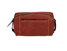 Load image into Gallery viewer, Men&#39;s Canvas and Leather Dopp Kit
