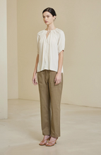 Load image into Gallery viewer, Abigail Almond Satin Shirt
