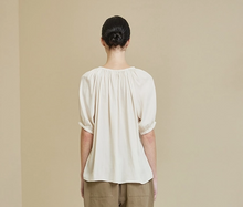 Load image into Gallery viewer, Abigail Almond Satin Shirt
