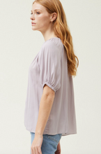 Load image into Gallery viewer, Abigail Lavender Satin Shirt
