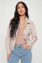 Load image into Gallery viewer, Mocha Vegan Leather Jacket
