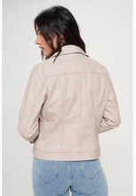 Load image into Gallery viewer, Mocha Vegan Leather Jacket
