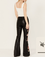 Load image into Gallery viewer, Driftwood Embroidered Vegan Leather Jeans
