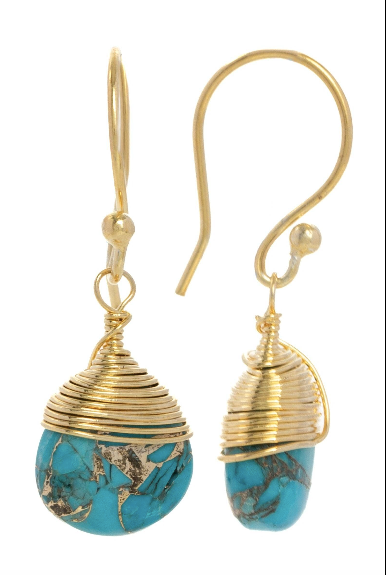 Mojave Turquoise Raindrop Earrings