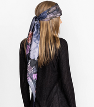 Load image into Gallery viewer, Johnny Was Grey Silk Scarf

