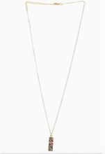 Load image into Gallery viewer, 18KGP Mojave Stone Rectangle Necklace
