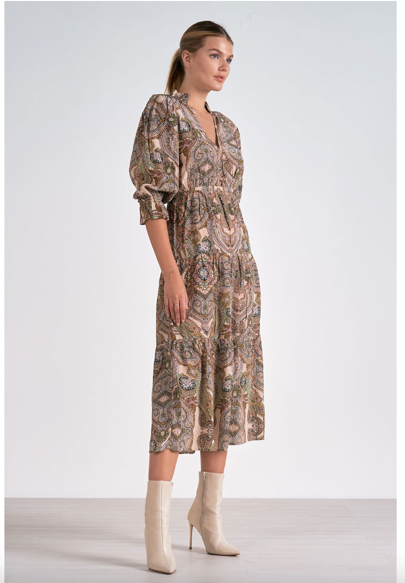 Karina Paisley Midi Dress