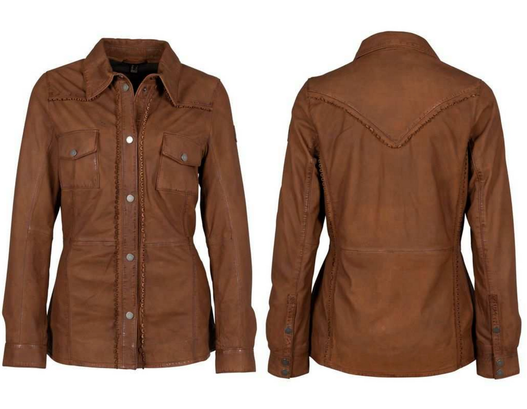 Mauritius Melodee Nubuck Leather Shirt Jacket