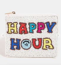 Load image into Gallery viewer, Happy Hour Seed Beaded Coin Purse
