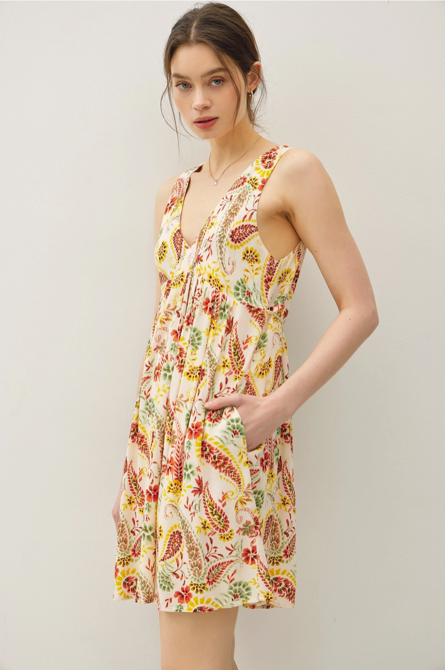 Terracotta Paisley Dress