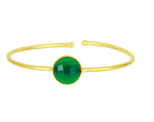 Load image into Gallery viewer, Semi-Precious Gemstone Cuff Bracelet
