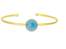 Load image into Gallery viewer, Semi-Precious Gemstone Cuff Bracelet
