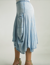 Load image into Gallery viewer, Light Denim Cotton Bubble Skirt
