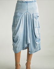 Load image into Gallery viewer, Light Denim Cotton Bubble Skirt
