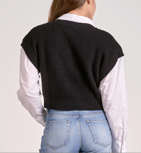 Load image into Gallery viewer, Elan Cropped Mix Combo Sweater
