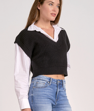 Load image into Gallery viewer, Elan Cropped Mix Combo Sweater
