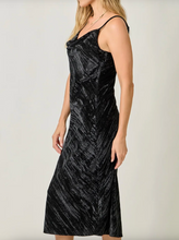 Load image into Gallery viewer, Mystree Black Velvet Slip Dress
