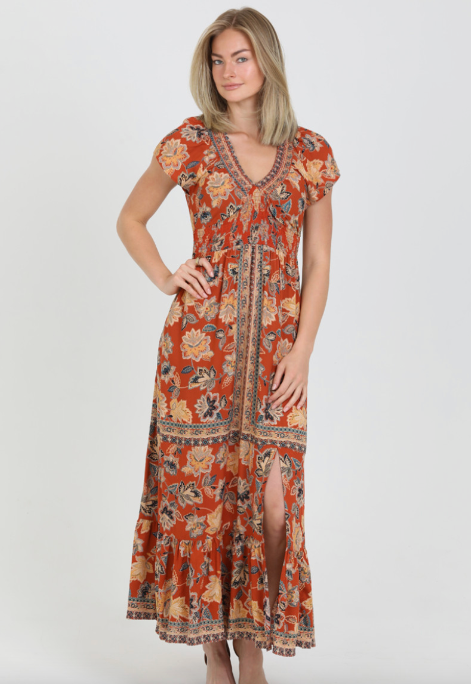 River Road V-Neck Maxi Dress