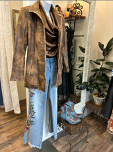 Load image into Gallery viewer, Leather Whip Stitched Jacket
