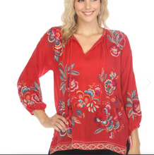 Load image into Gallery viewer, Johnny Was Zadonia Nemma Embroidered Top - S
