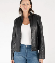 Load image into Gallery viewer, Mauritius Chessy Leather Jacket - Black
