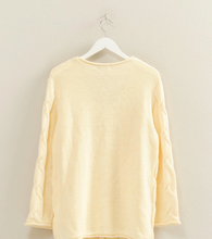 Load image into Gallery viewer, Ivory Cotton Blend Cable Knit Sweater
