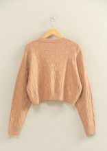 Load image into Gallery viewer, Taupe Checkered Sweater
