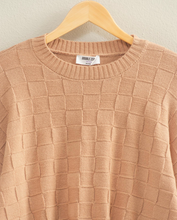 Load image into Gallery viewer, Taupe Checkered Sweater
