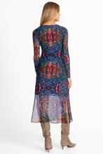 Load image into Gallery viewer, Johnny Was Blue Mesh Midi Dress S
