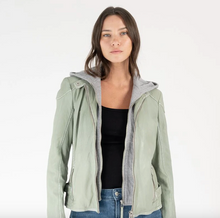 Load image into Gallery viewer, Mauritius Finja Leather Jacket - Seafoam
