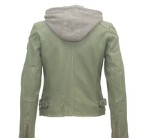 Load image into Gallery viewer, Mauritius Finja Leather Jacket - Seafoam
