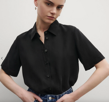 Load image into Gallery viewer, Nude Lucy Dara Black Cupro Shirt S
